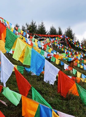 隆达经幡五色旗旌旗观音文殊