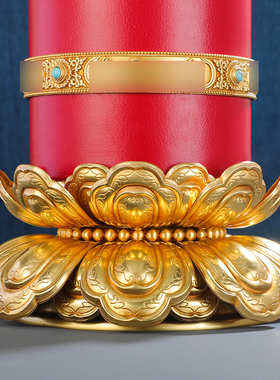 黄铜皮革家用电动莲花