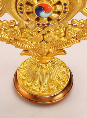西藏式八吉祥组合合金吉祥八宝吉祥物集合金精品家居供品桌面摆件