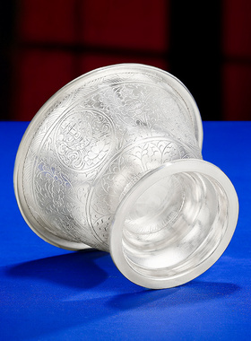 高脚供水碗S990纯银手工