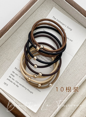 10根装小的金色点缀偏细橡皮筋