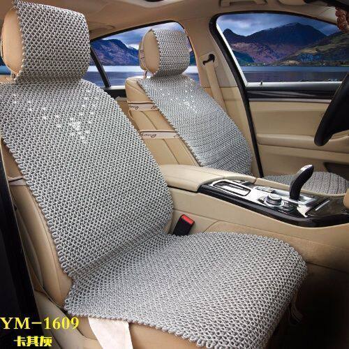 夏季汽车座垫单座单个夏季凉垫手编冰丝座垫五座四季坐垫单座后排