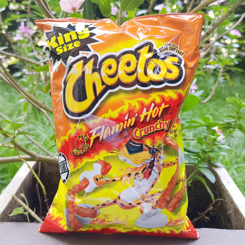 美国进口 Cheetos Puffs奇多 芝士青椒火辣味松脆玉米条零食 255g - 图2