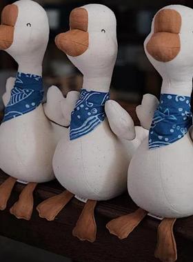 布缘记守财鹅玩偶布艺手作手办土布手工家居摆设