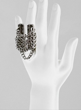 链条拼接戒指iiimiii黄铜