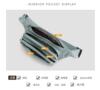 Silver cashier waist bag, multi-layer practical and wear-resistant sports chest bag