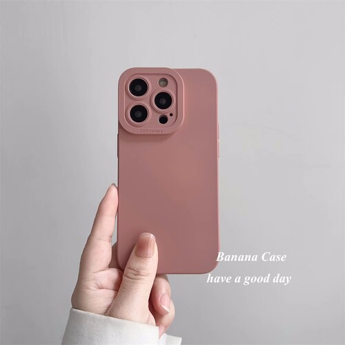 ins纯粉色k80适用civi3小米15/14手机壳17pro女ultra红米K90/note13高级感k70豆沙k60全包k50液态硅胶11防摔 - 图0