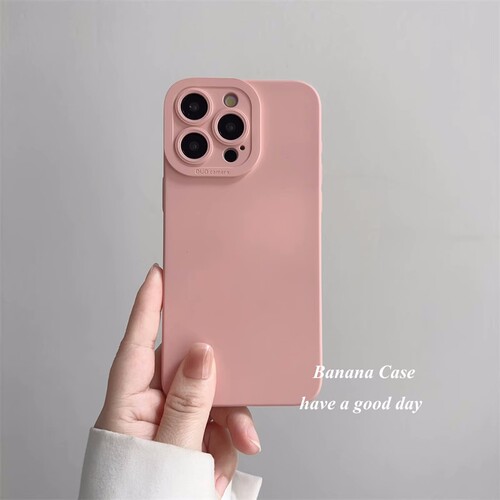 ins纯粉色k80适用civi3小米15/14手机壳17pro女ultra红米K90/note13高级感k70豆沙k60全包k50液态硅胶11防摔 - 图1