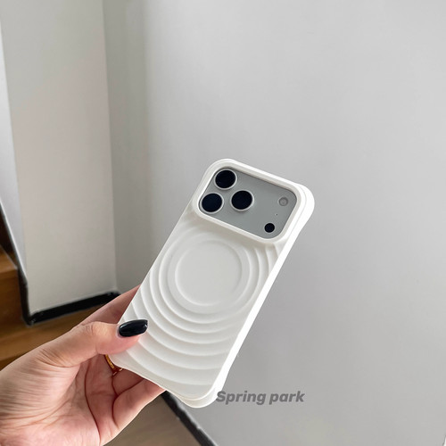 白波漾磁吸液态硅胶适用苹果17promax手机壳17pro双面磁吸三折叠支架17pro银色iPhone16/15promax全包防摔14 - 图3