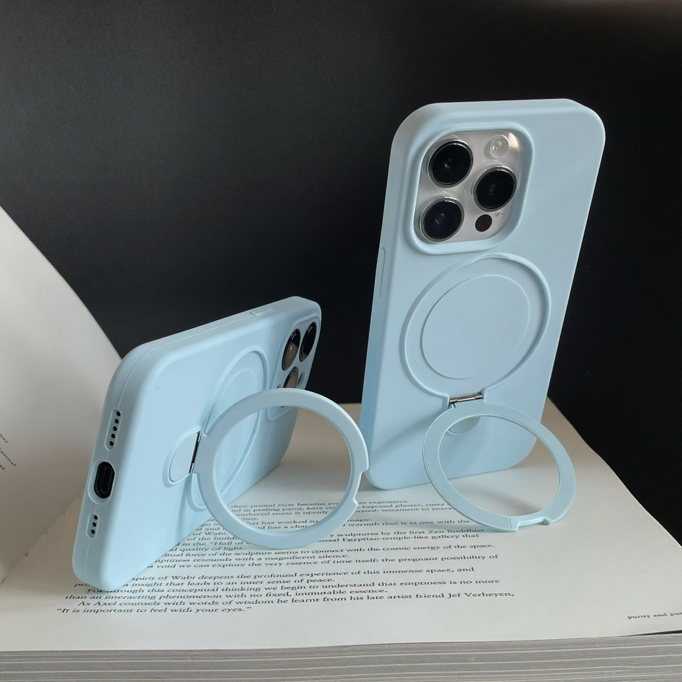 高级感纯黑色磁吸支点壳液态硅胶适用苹果17promax手机壳17pro全包边Air防摔iPhone16pro带支架15简约14男女,淘宝优惠券,粉丝福利购,淘宝优惠卷