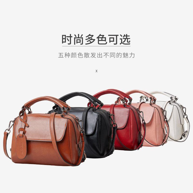 老人头2021新款真皮中年软单肩包 老人头箱包女士包袋