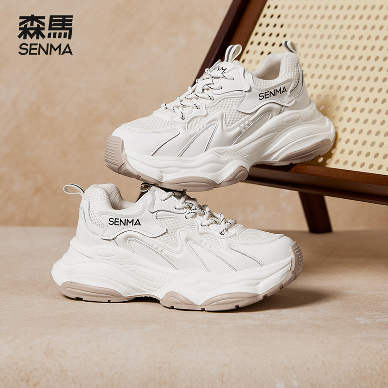 森马黑色老爹鞋女2024