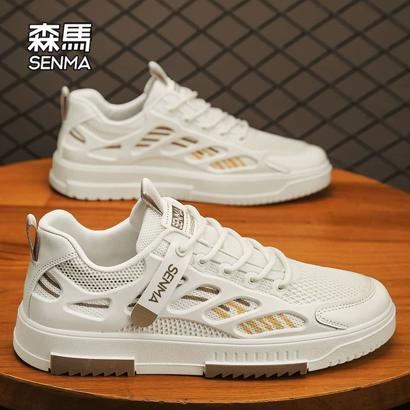 Мужские летние кроссовки Semir, новые 2026 года, аутентичные повседневные дышащие белые сетчатые кроссовки, популярные холщовые кроссовки-боcсы