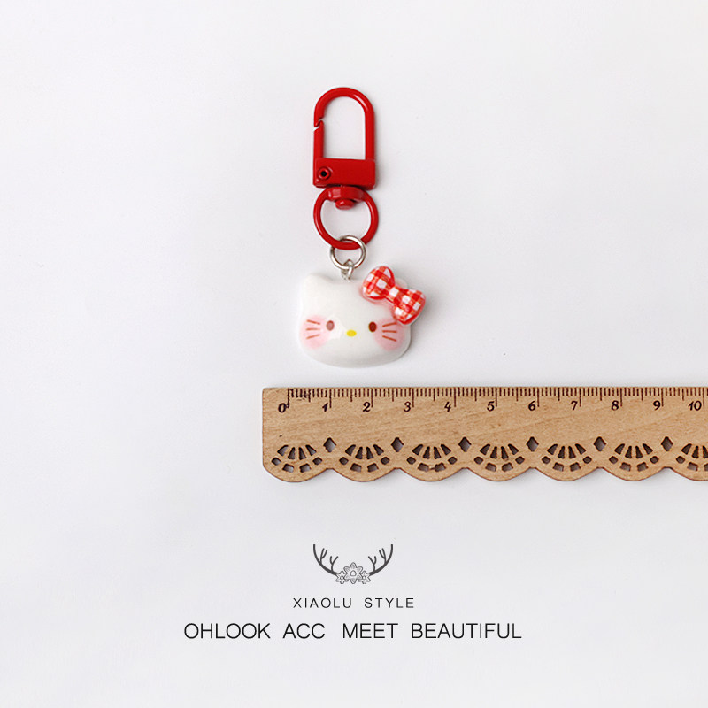 卡通眼镜KT蝴蝶结猫咪钥匙扣小礼品甜美日系挂件闺蜜礼物挂饰品挂,淘宝优惠券,粉丝福利购,淘宝优惠卷