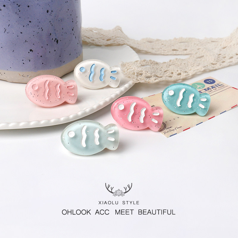 可爱细闪彩色小鱼发夹头饰甜美少女心刘海边夹卡通学生发卡发饰,淘宝优惠券,粉丝福利购,淘宝优惠卷