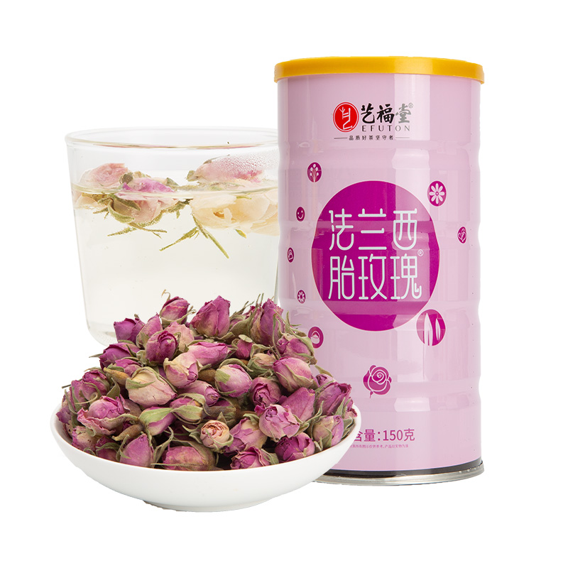 艺福堂法兰西胎玫瑰花茶大分量150g特级干花泡茶花苞无硫熏茶-图3