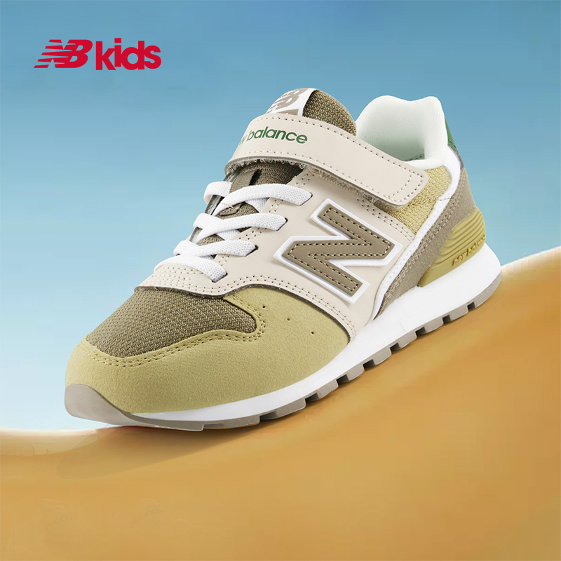 Newbalance nb官方童鞋 4-14岁中大童秋季复古拼接休闲鞋996 - 图0