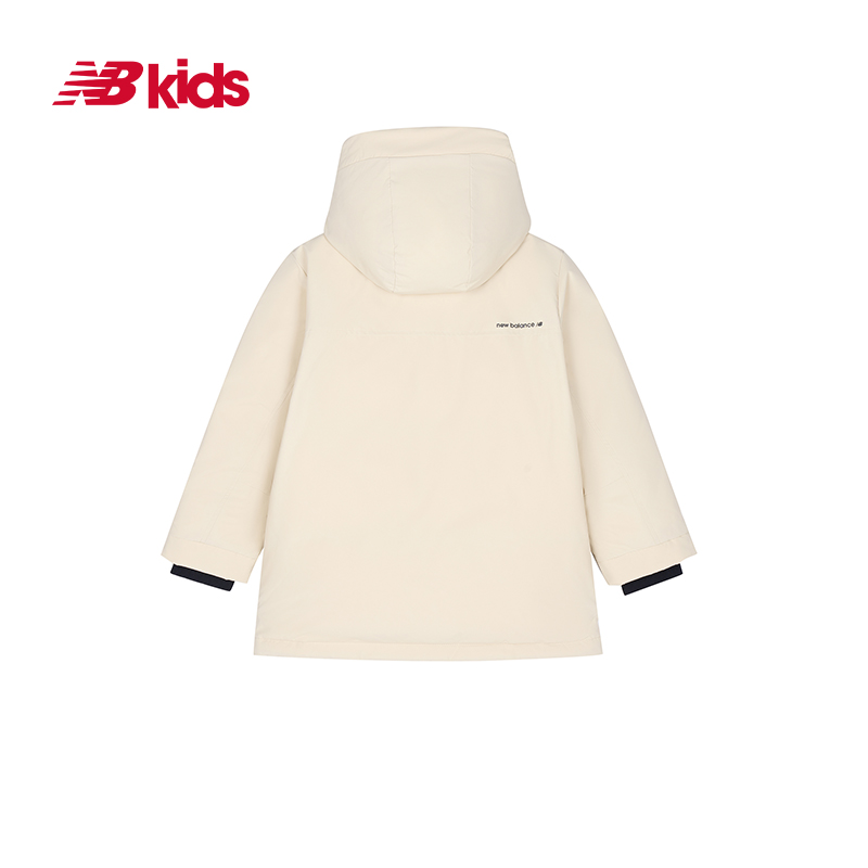 【90%绒子含量】 nb官方童装 冬季新品中长款保暖鸭绒连帽羽绒服