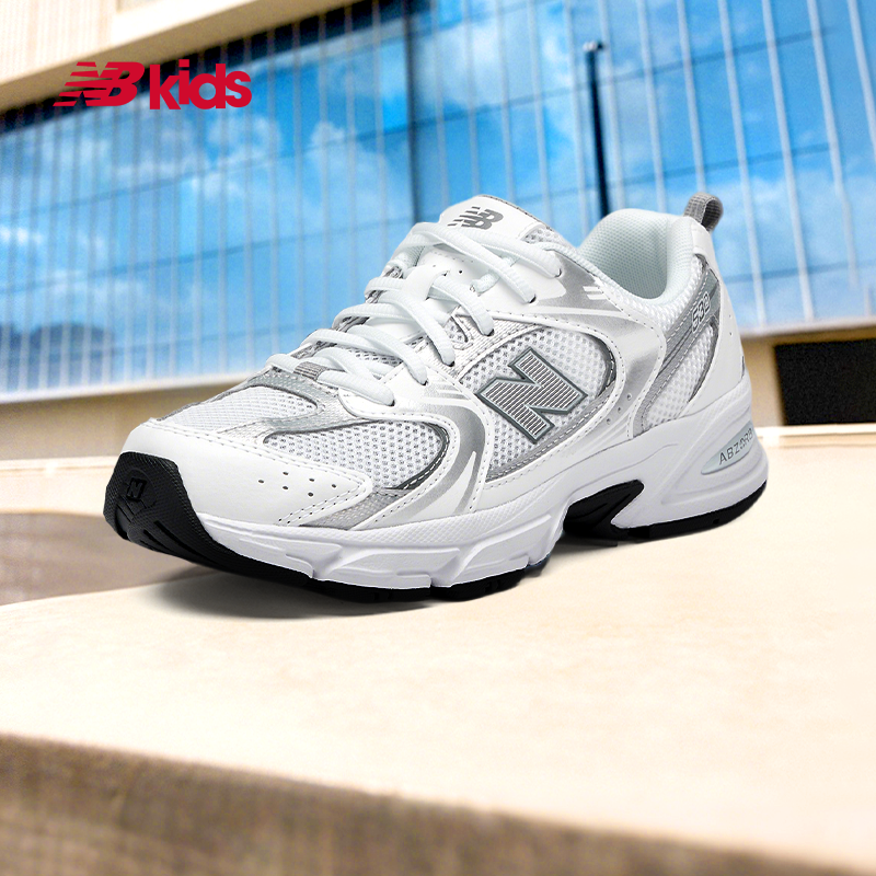 Newbalance nb官方童鞋 7-14岁大童秋季潮酷运动休闲鞋GR530 - 图0