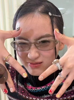 复古美式辣妹小框防紫外线墨镜