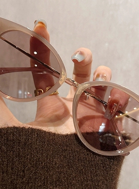 T字大框猫眼复古墨镜韩系高级感