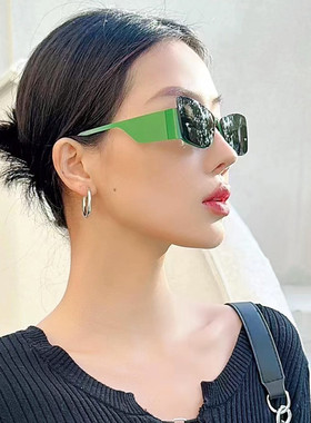 猫眼欧美半框金属走秀辣妹墨镜