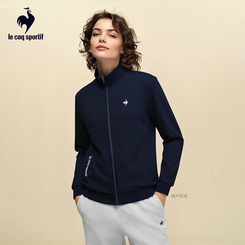 乐卡克法国公鸡秋冬男女同款休闲加绒拉链舒适弹力保暖开衫外套,淘宝优惠券,粉丝福利购,淘宝优惠卷