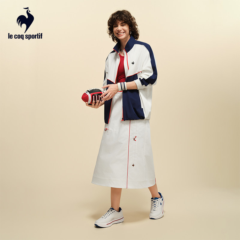 乐卡克法国公鸡2025年秋季新品男女同款时尚撞色外套运动翻领开衫,淘宝优惠券,粉丝福利购,淘宝优惠卷