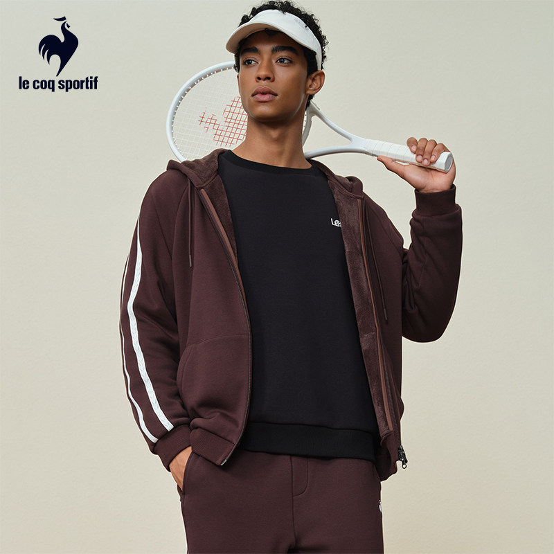 【网球】乐卡克法国公鸡2025年秋冬新品男女同款针织加绒保暖外套,淘宝优惠券,粉丝福利购,淘宝优惠卷