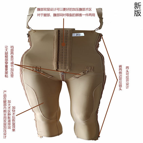 法国怀美一期腰腹腿部连体衣吸脂术后加压塑身裤高腰中裤PC07包邮 - 图1