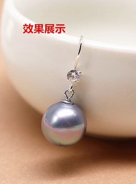 配件s925钩子diy耳环钻圆线开口