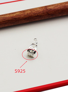 瓜子扣吊坠扣开口S925纯银diy