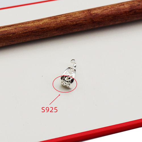 瓜子扣吊坠扣开口圈环S925纯银精工镂空雕花吊环diy项链挂坠配件 - 图1