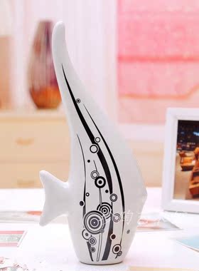 接吻鱼喜庆工艺品陶瓷结婚礼物