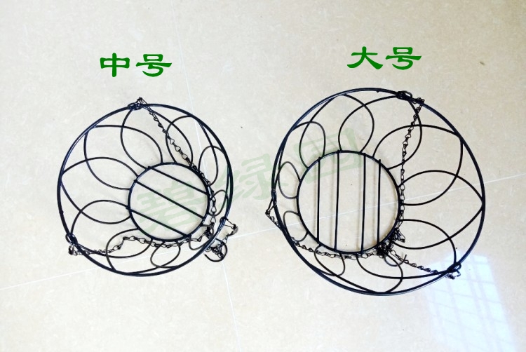 创意装饰椰棕吊盆挂盆圆形悬挂式花盆垂吊绿萝吊兰盆阳台花架花盆 - 图2