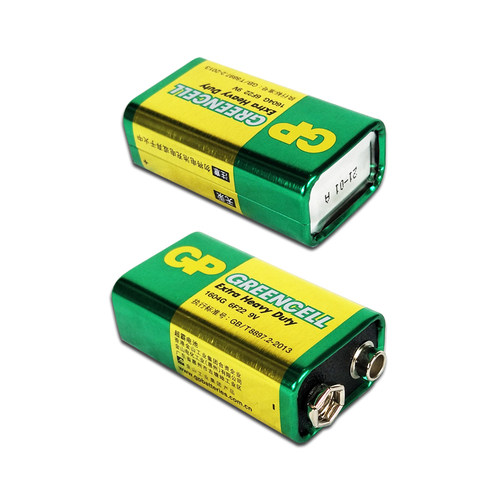 GP超霸9V电池1604G 6F22万用表 烟感器方形碳性电池吸塑装10粒 - 图1