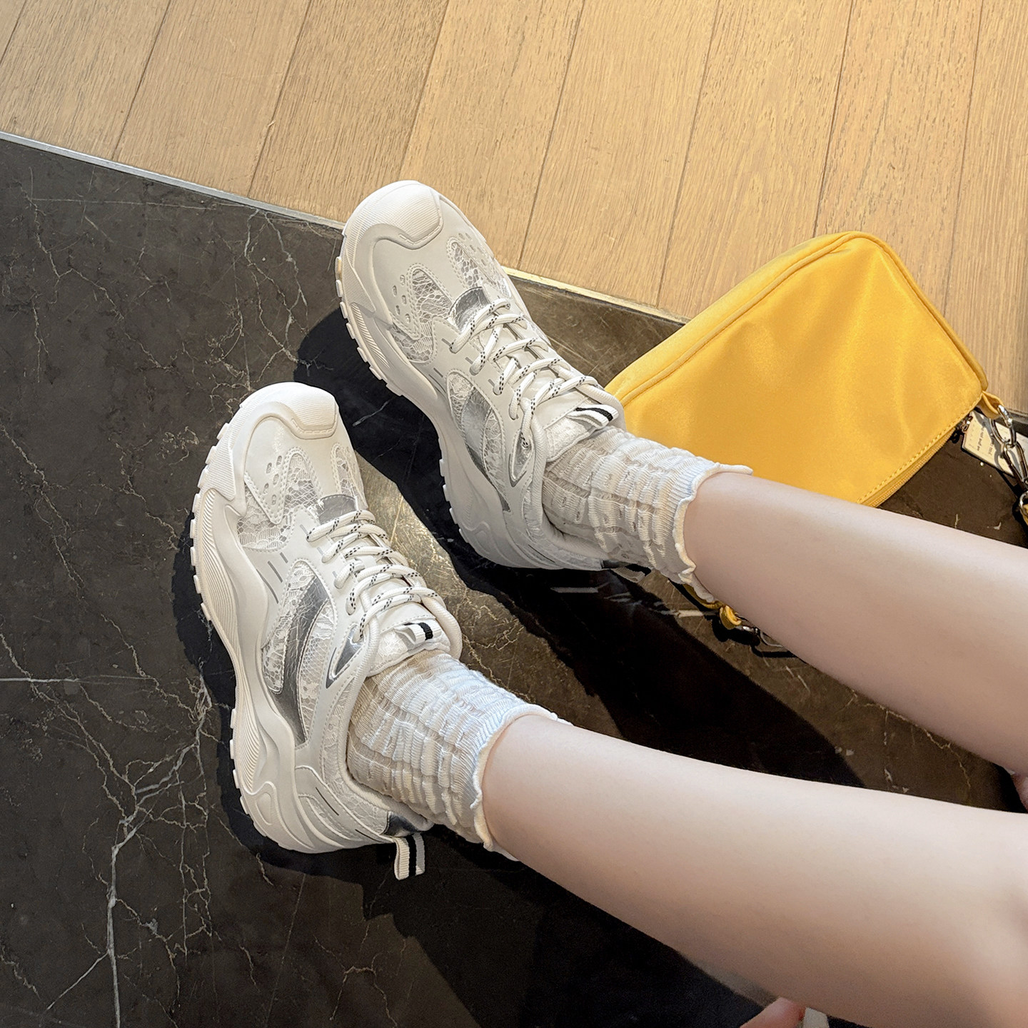 小个子增高7cm厚底户外运动鞋女小码313233内增高网面慢跑休闲鞋,淘宝优惠券,粉丝福利购,淘宝优惠卷