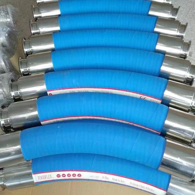 Food grade rubber tube resistant to high pressure and high temperature steam corrosion wine transfer milk sanitary steel wire hose EPDM hose