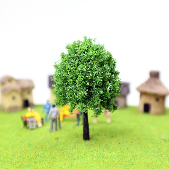 Camphor tree street tree road tree sand tray building model material DIY handmade army green simulation miniature landscape tree