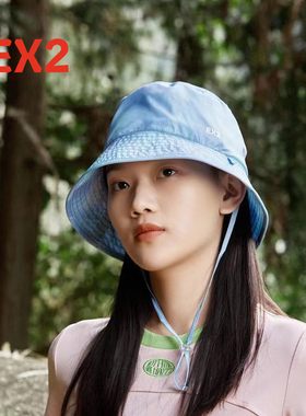 EX2伊海诗帽子女夏双面戴盆帽速干防紫外线渔夫帽超轻便携367189