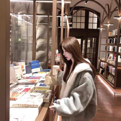 两面穿外套女冬2025新款座山雕棉服环保仿皮草加厚保暖连帽卫衣 - 图3