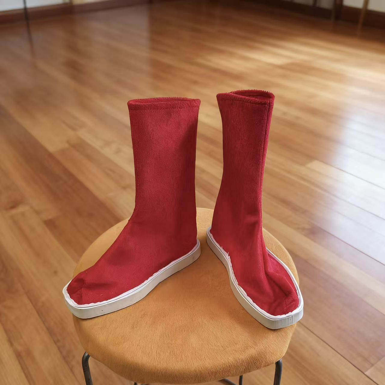 汉服古装靴 翘头cos汉服内增高 男女中式皂靴弓鞋婚鞋官兵摄影靴,淘宝优惠券,粉丝福利购,淘宝优惠卷