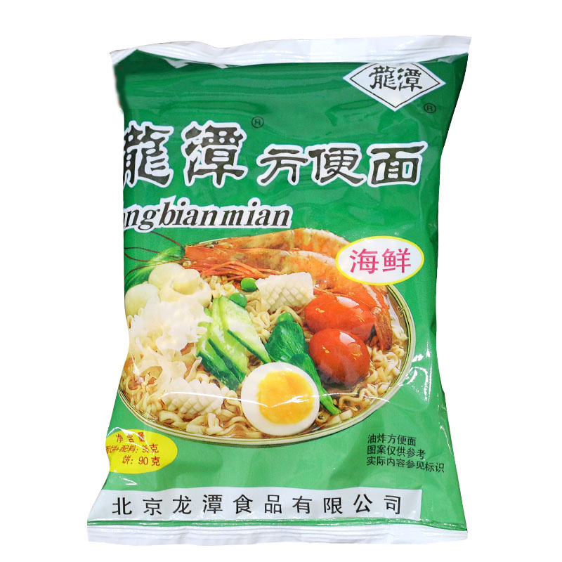老北京密云特产龙潭方便面干吃海鲜味北京干脆面泡面麻辣整箱 - 图0