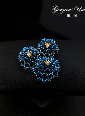 幽梦凝萃珐琅绣球花胸针