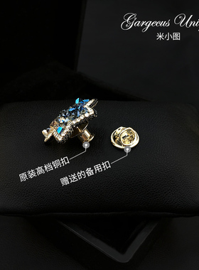 1111 米小图原创复古星星胸针 高档精致西服西装胸花优雅百搭配饰