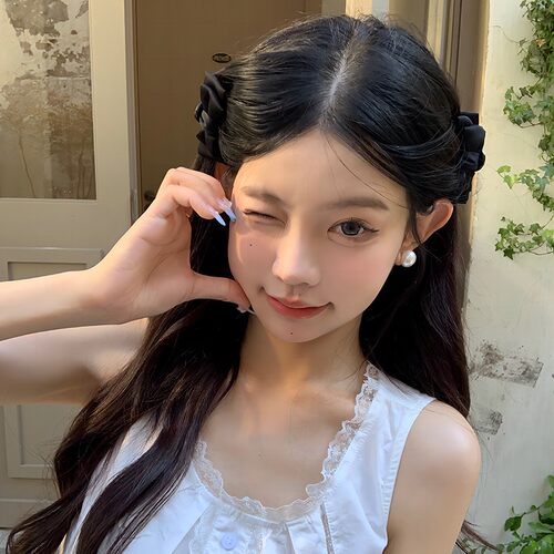 公主头黑色蝴蝶结小抓夹女发夹精灵耳刘海夹发卡耳后侧边夹子头饰 - 图1