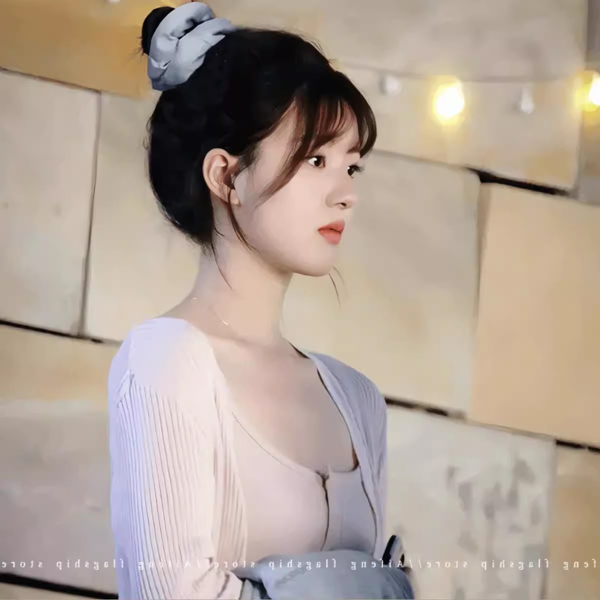 枕头睡觉自然卷发真丝大肠发圈2025新款网红大号丸子头扎头发头绳