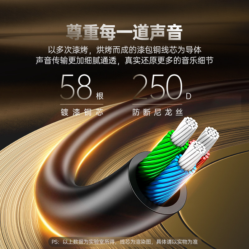 山泽aux音频线音响连接3.5mm车用加长专用耳机双头公对公电脑音箱