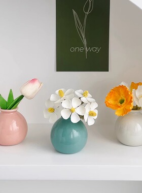 ins风装饰摆件办公室桌面居家房间装饰品卧室客厅电视柜小花瓶