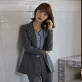 Пиджак классического кроя, осенний комплект для работы, костюм, коллекция 2021